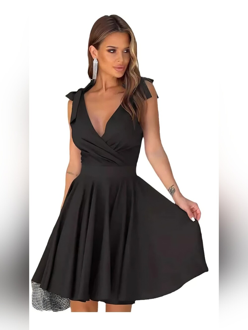Tie Shoulder Mini Dress NWOT